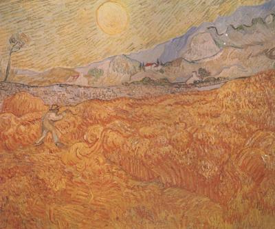  Wheat Field behind Saint-Paul Hospital with a Reaper (nn04)